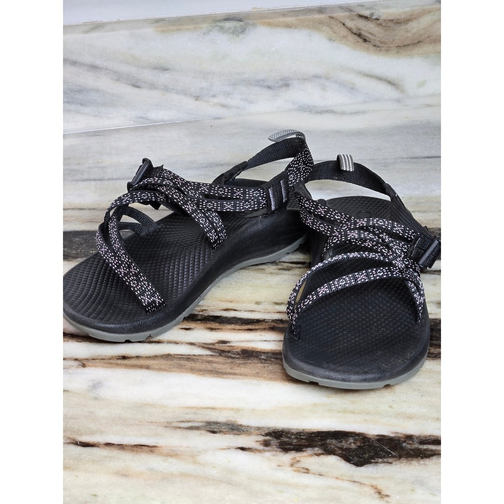 Chaco Z Cloud 2‎ Black White Double Strap Hiking Sandals Womens 5 J106606